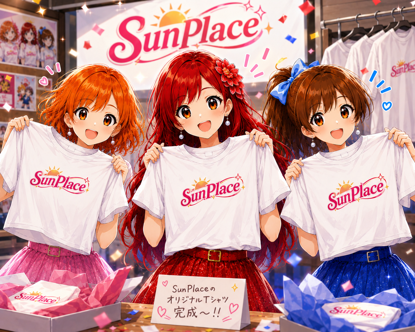 SunPlace みなみ・じゅん・あみな Tシャツ姿